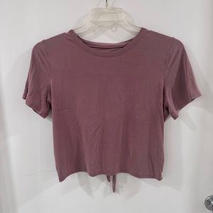 Lululemon open back yoga tie tee